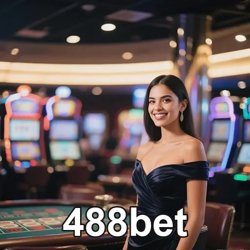 Imagem do site 488bet com foco em cassino, destacando jogos e ambiente de diversão.