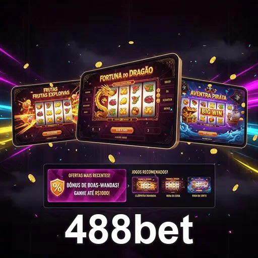 Imagem do site 488bet mostrando apostas esportivas e cassino online na página inicial.
